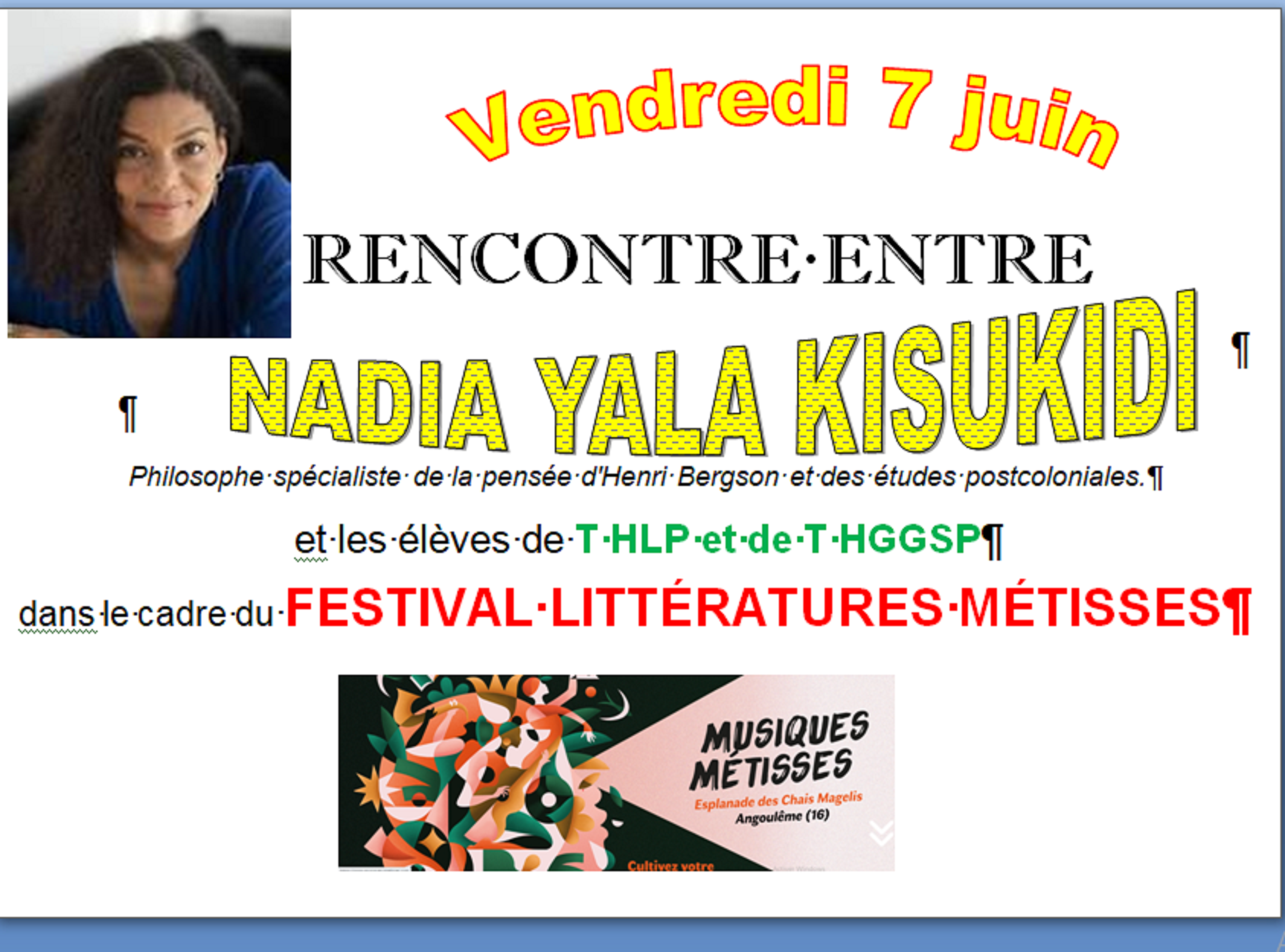Rencontre philosophique avec Nadia Yala Kisukidi